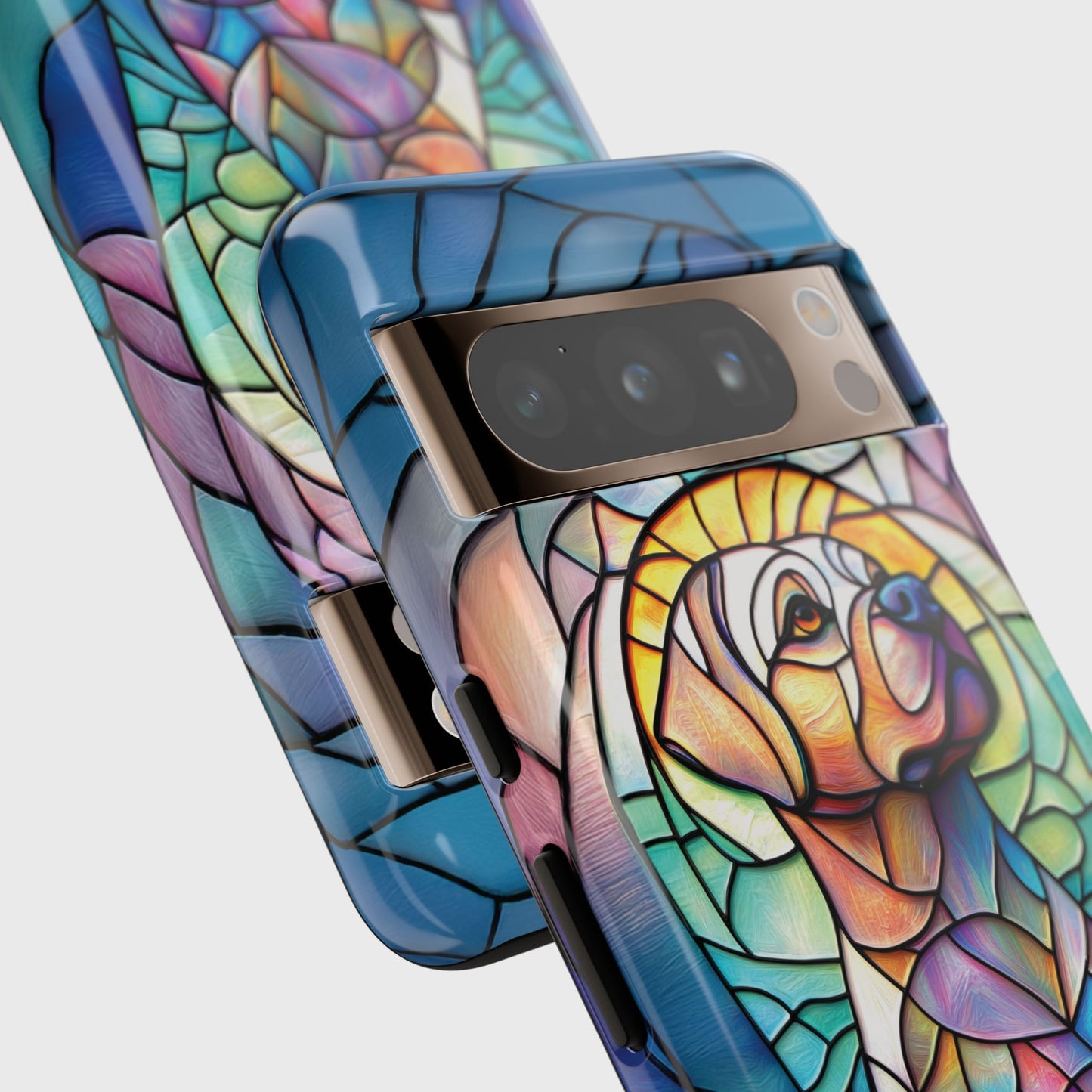 Colourful Labrador Stained Glass Design Phone Case for Google Pixel