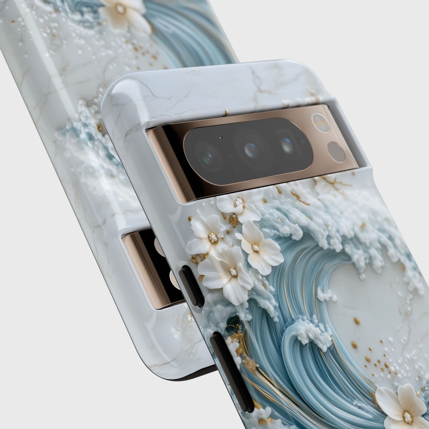 The Great Wave Floral Marble Theme Design 1 Phone Case for Google Pixel