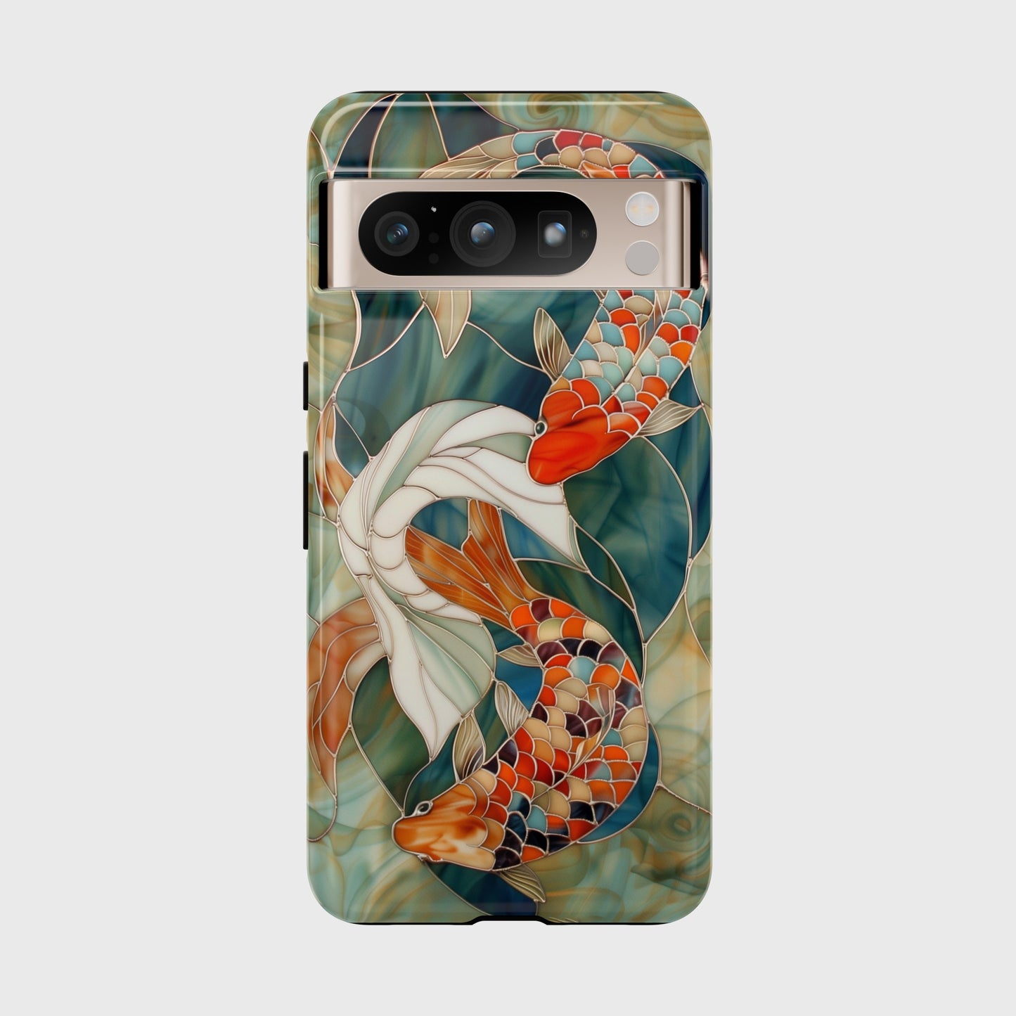 Koi Fish Stained Glass Design 2 Google Pixel Phone Case