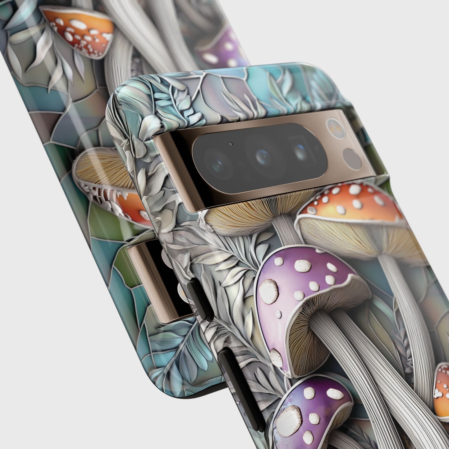 Mushroom Stained Glass Design Phone Case for Google Pixel