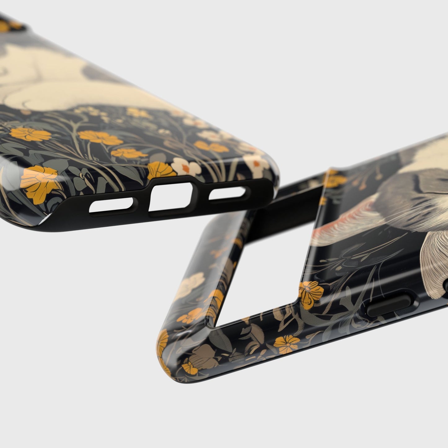 Cute Sleeping Cat Japanese Woodblock Print Style Design Phone Case for Google Pixel
