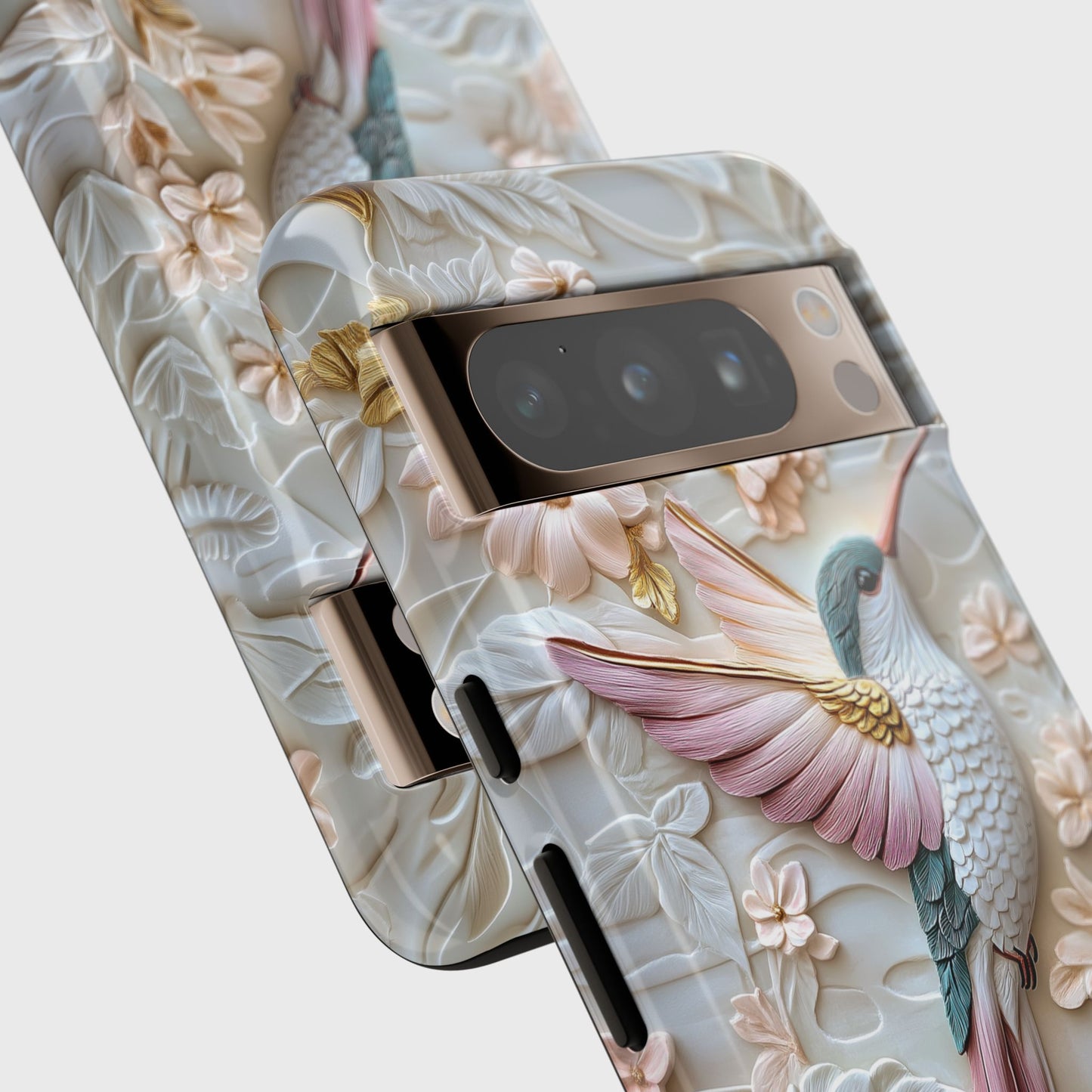Delicate Hummingbird Floral Art Design Phone Case for Google Pixel