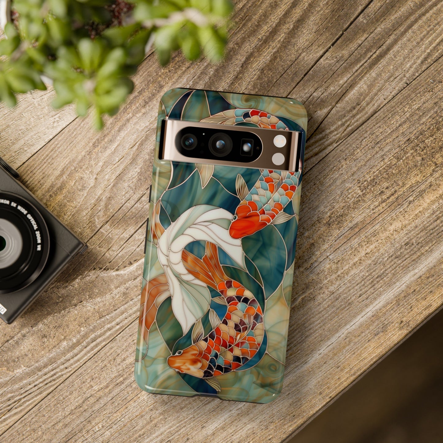 Koi Fish Stained Glass Design 2 Google Pixel Phone Case