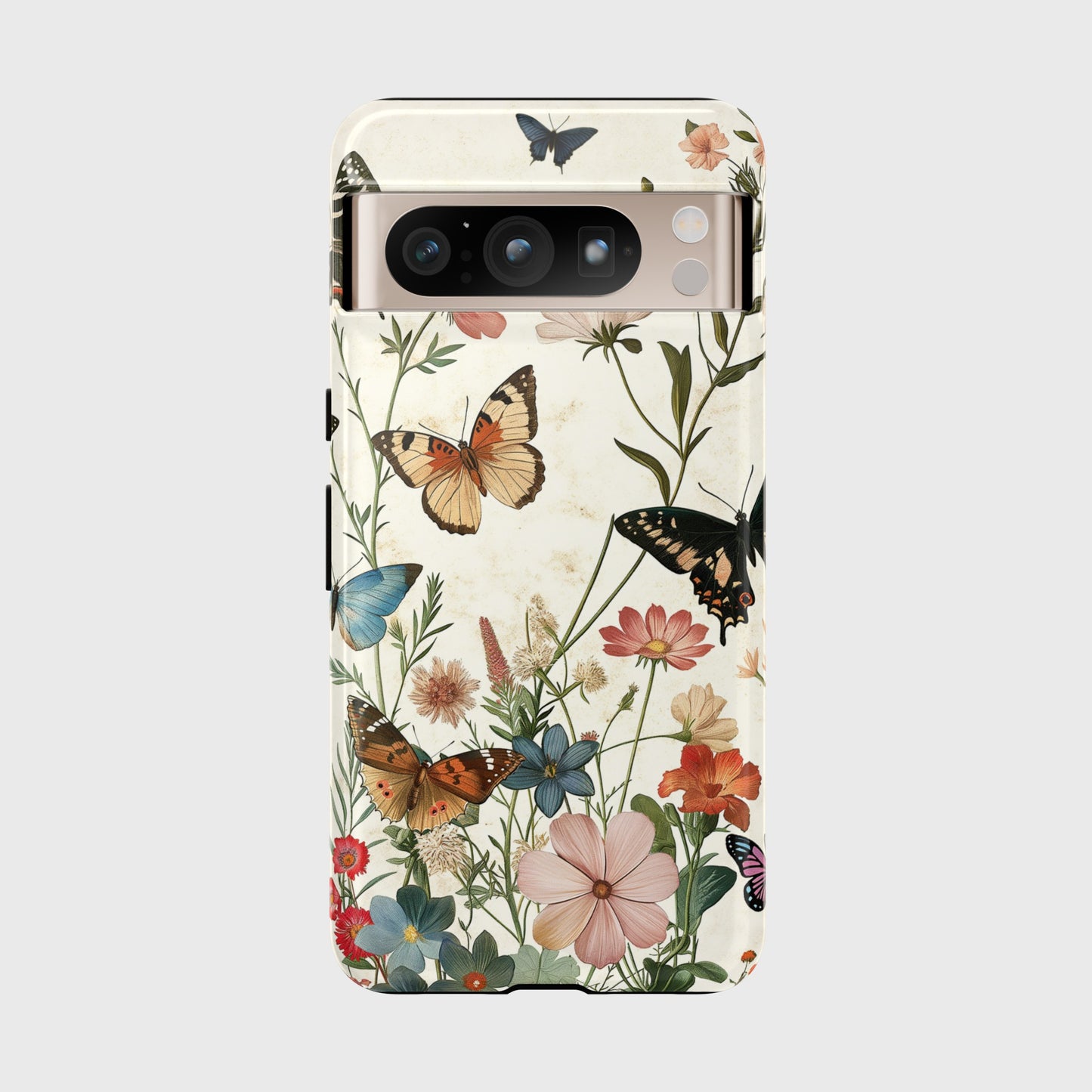 Vintage Botanical Butterflies Design Google Pixel Phone Case