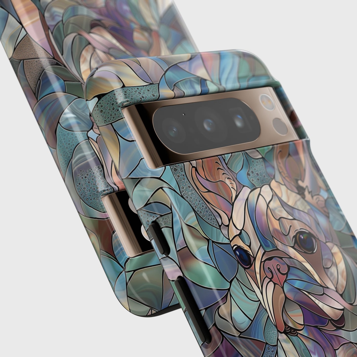 Cute French Bulldog Stained Glass Design Google Pixel Phone Case