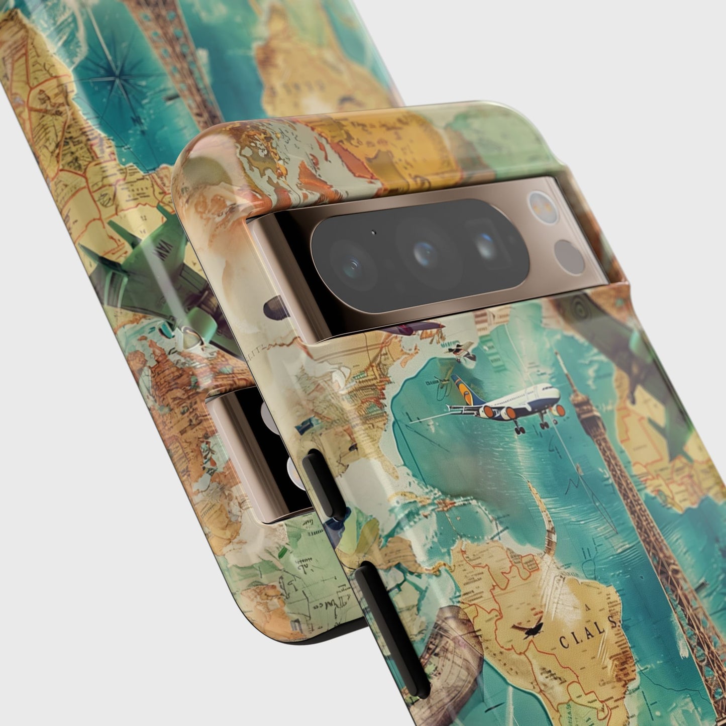 Travel Collage Design Phone Case for Google Pixel