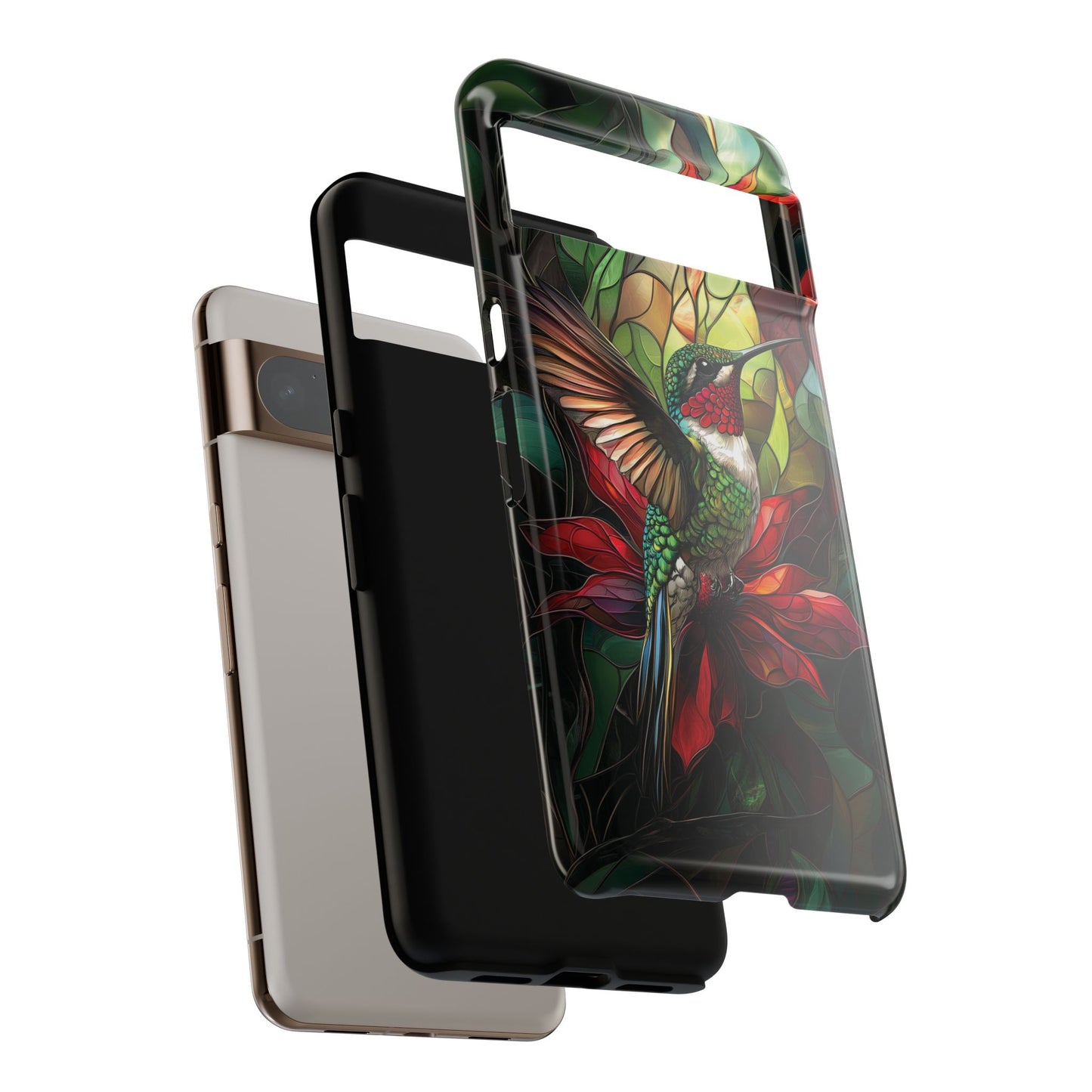 Hummingbird Stained Glass Illustration Google Pixel Phone Case
