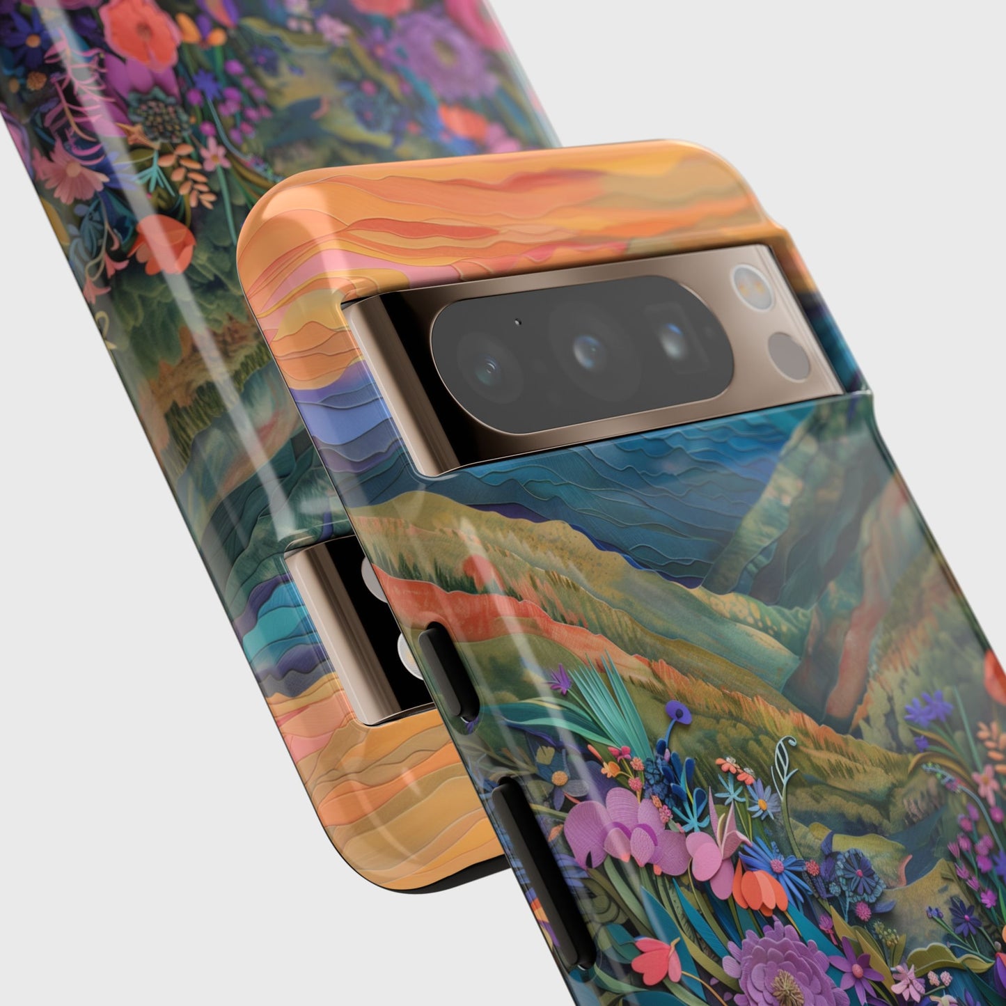 Flower Blossom Mountain Landscape Design Google Pixel Phone Case