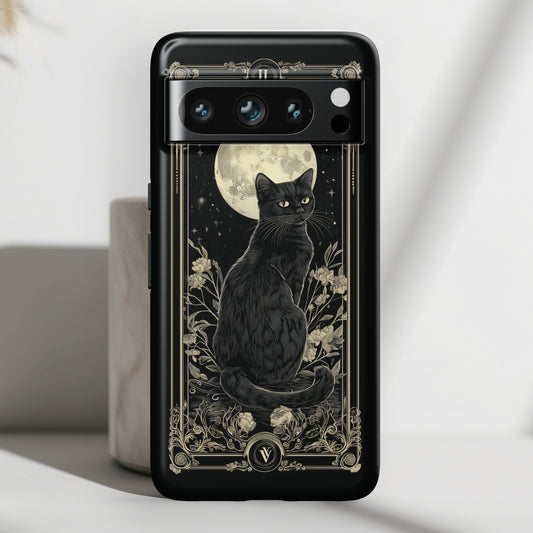 Black Cat Tarot Card Design Google Pixel Phone Case