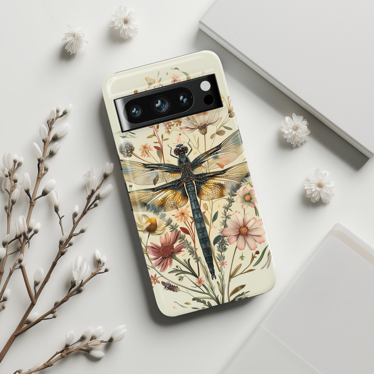 Botanical Dragonfly Design Google Pixel Phone Case