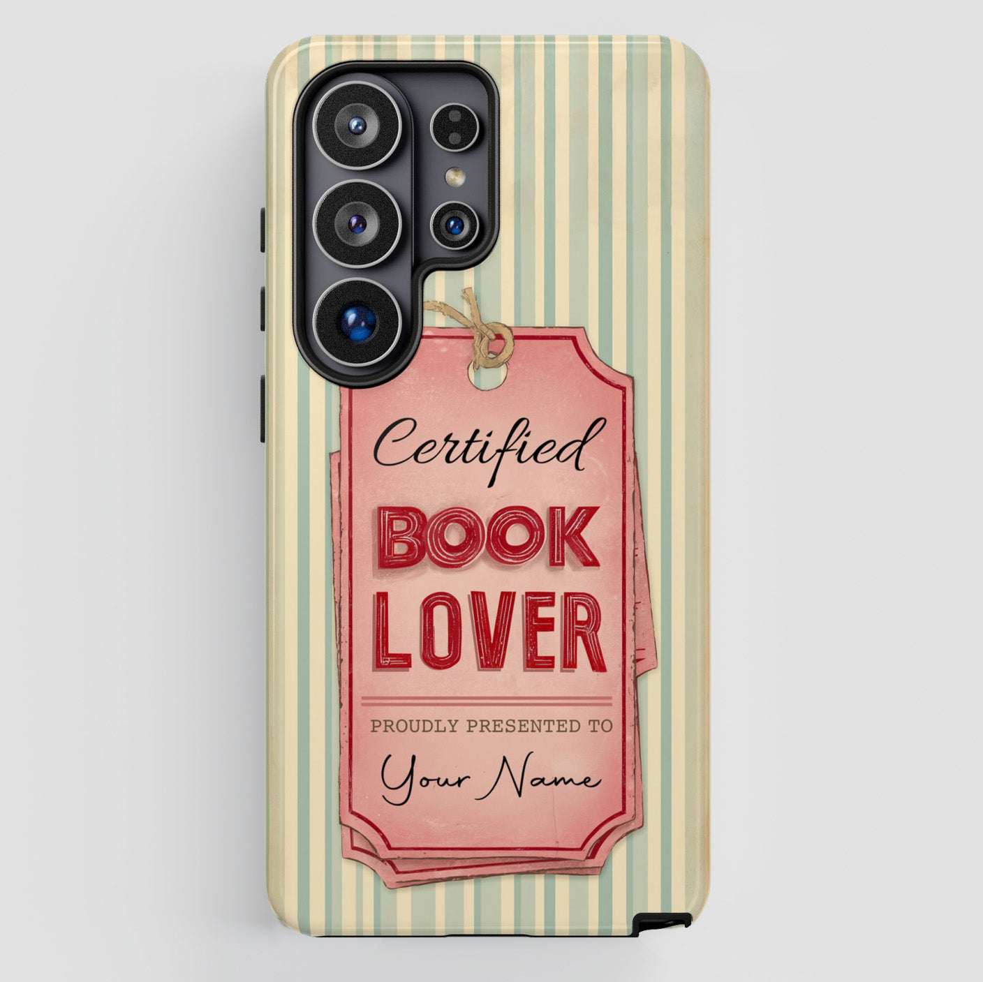 Certified Book Lover – Personalized Vintage Design Phone Case for Galaxy S series Phones