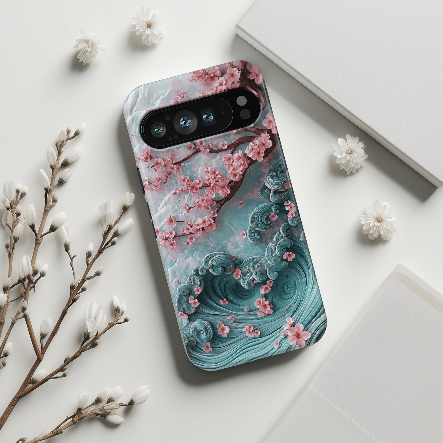 Cherry Blossom Japanese Art Design Phone Case for Google Pixel