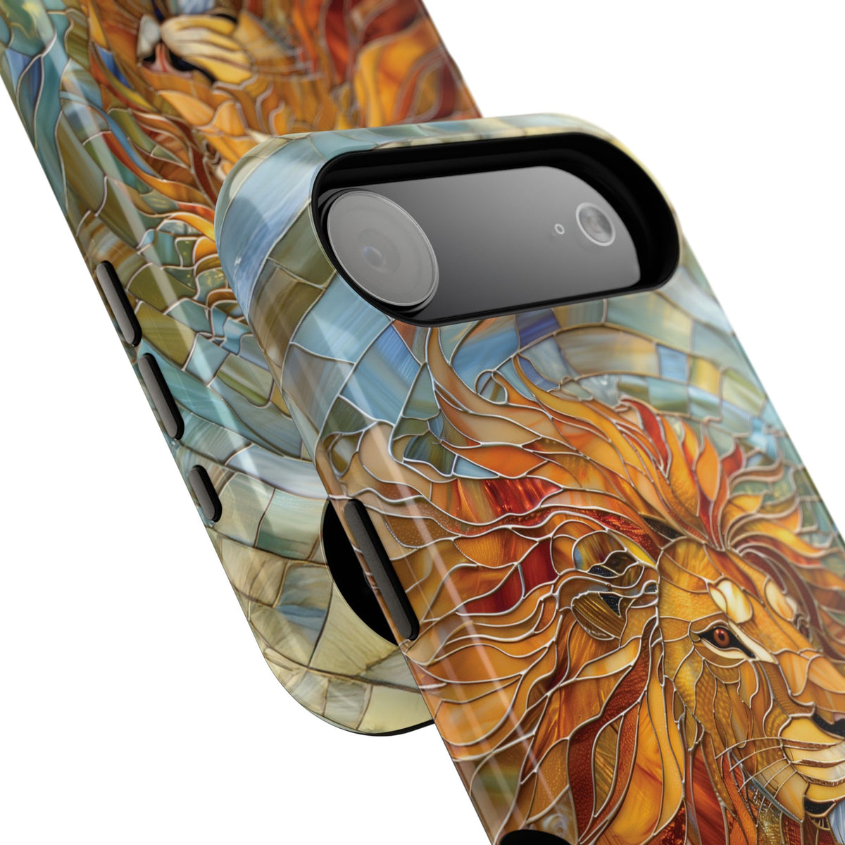Lion Stained Glass Design iPhone Case