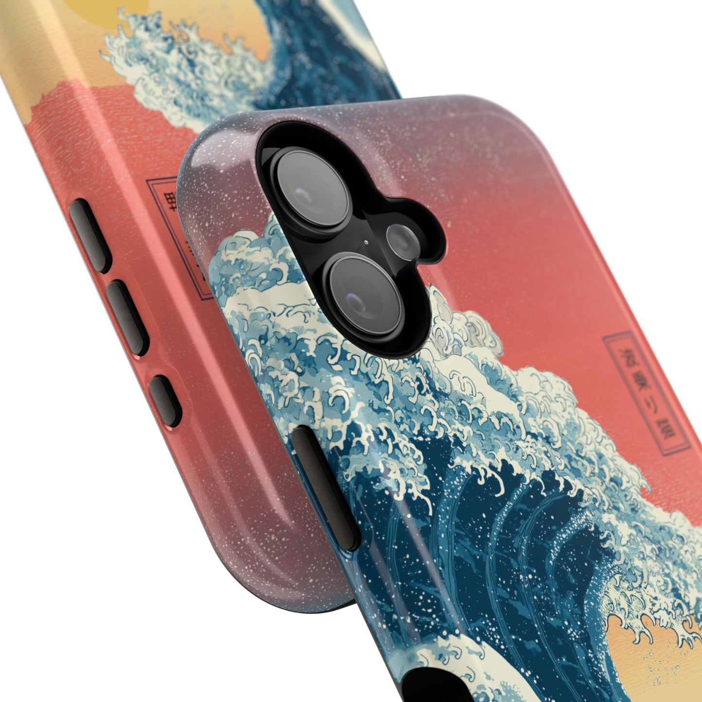 The Wave-Riding Neko – Sunset Surfer Case Design iPhone Case