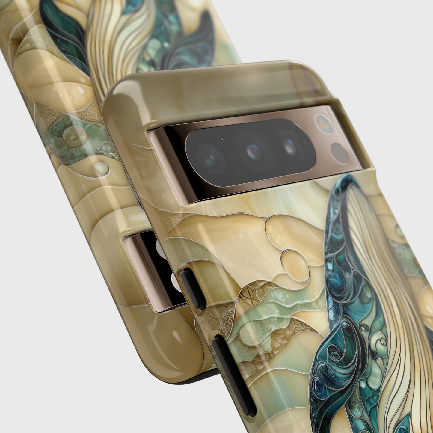 Blue Whale Stained Glass Design Print Google Pixel Phone Case