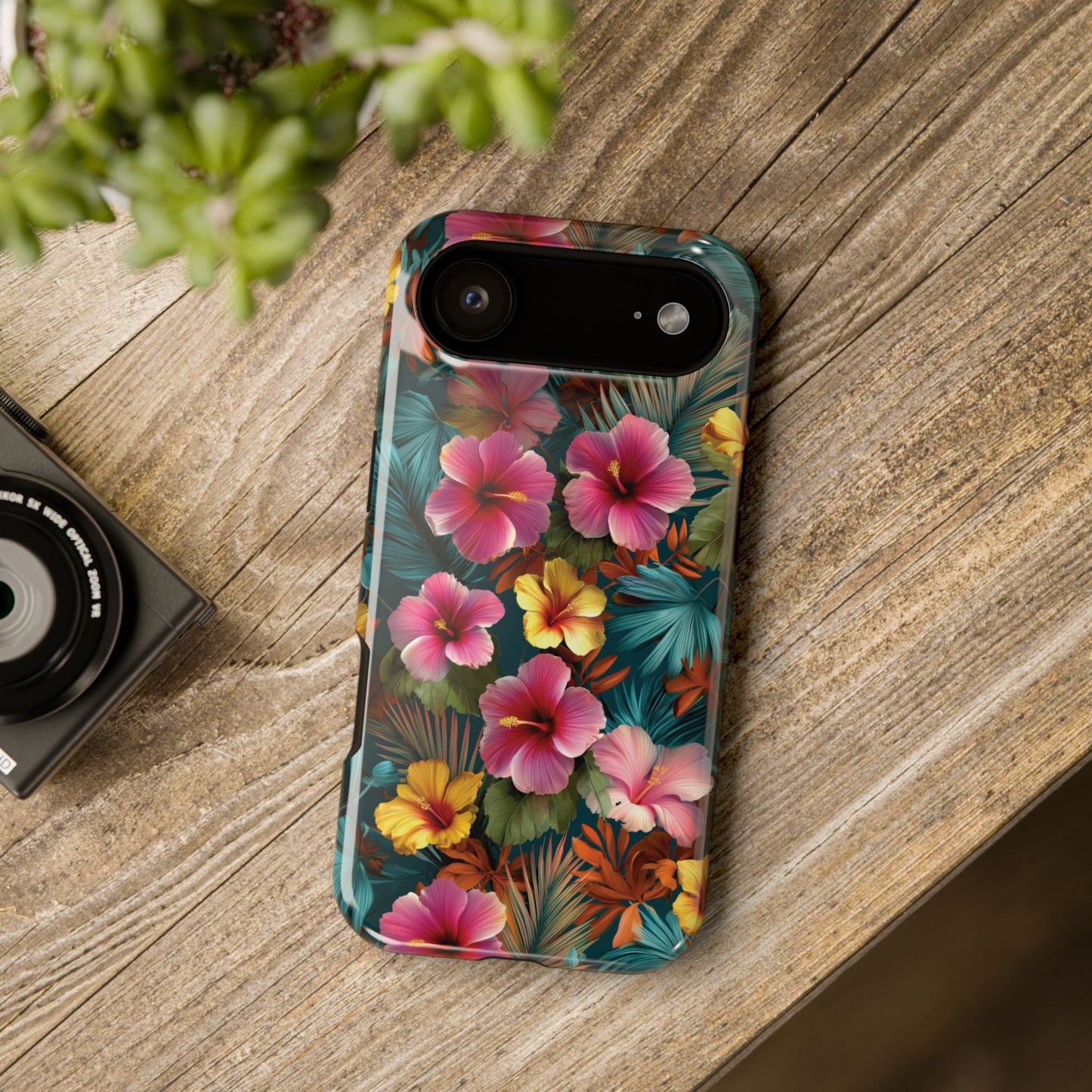 The Moody Oasis β Dark Tropical Design iPhone Case