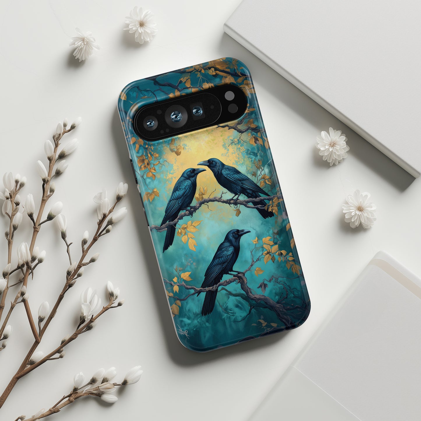 Crow Dark Fantasy Art Design Phone Case for Google Pixel