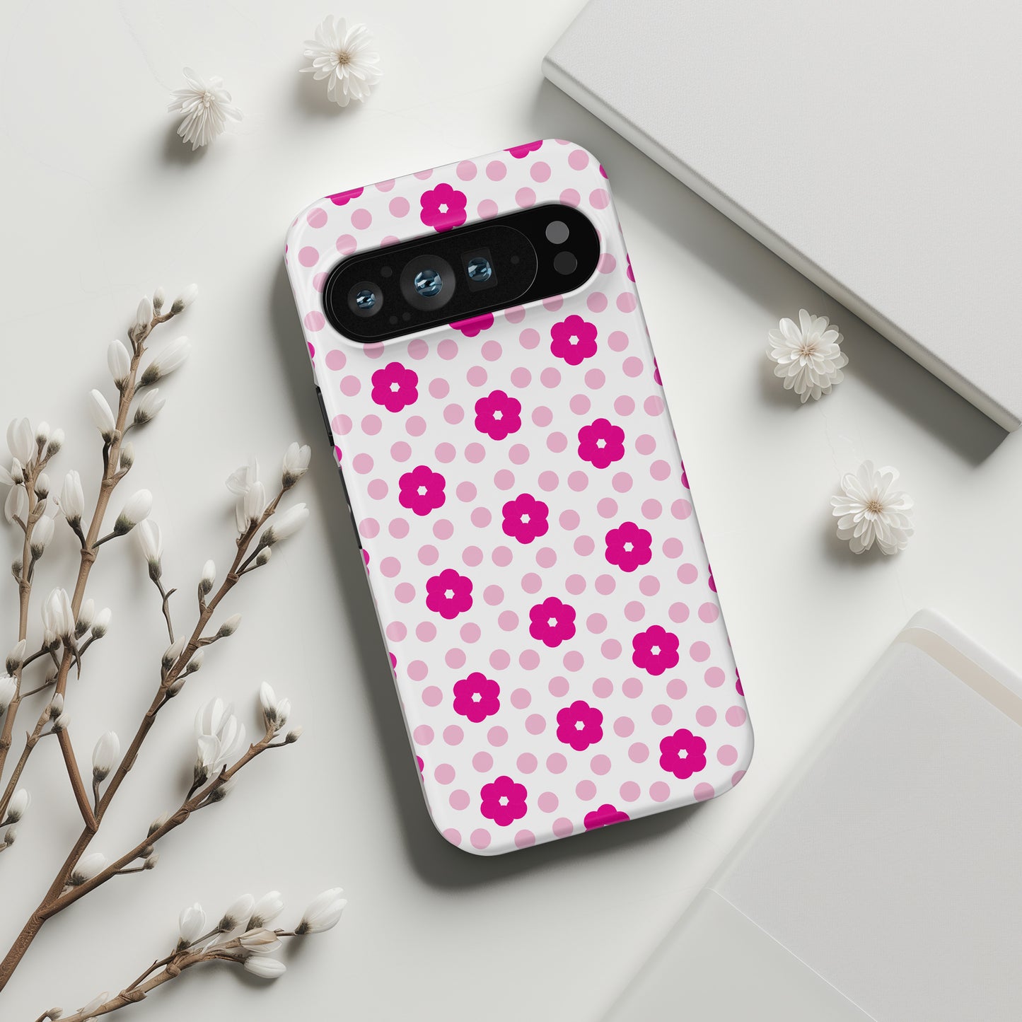 Cute Pink Flower Design Phone Case for Google Pixel