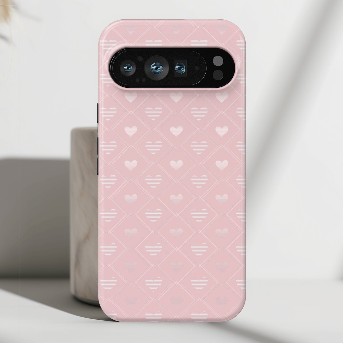 Cute Pink Hearts Pattern Design Phone Case for Google Pixel