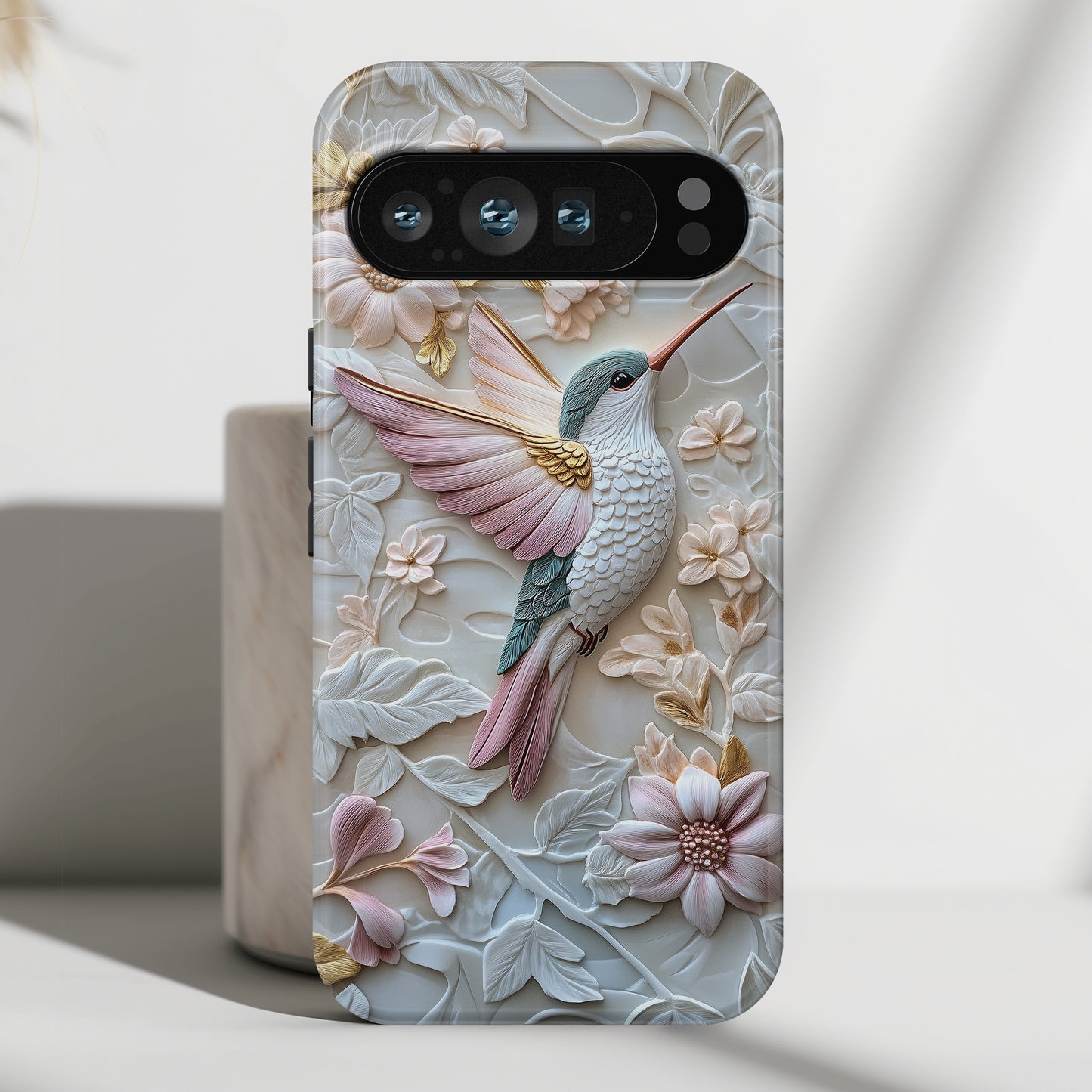 Delicate Hummingbird Floral Art Design Phone Case for Google Pixel
