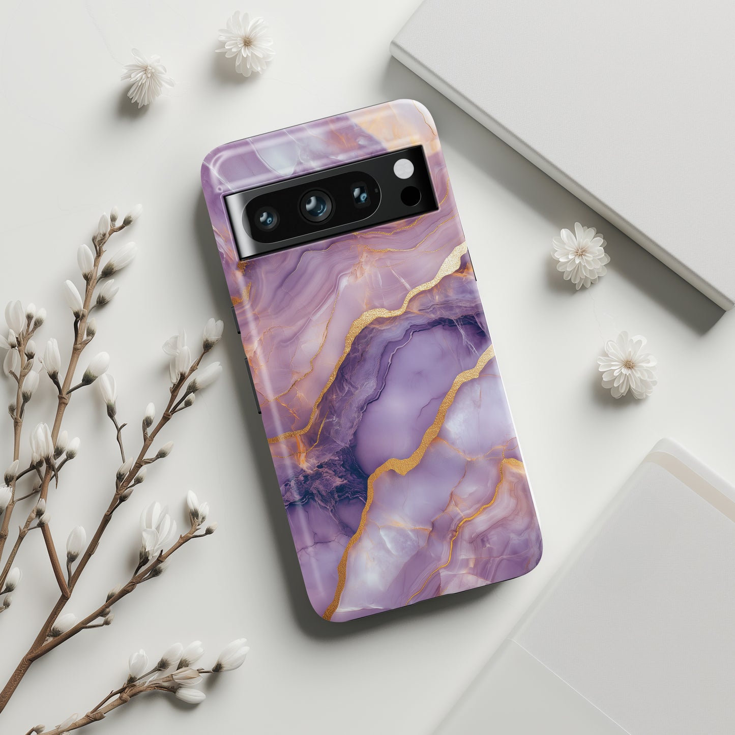 Dreamy Purple Marble Design Google Pixel Phone Case