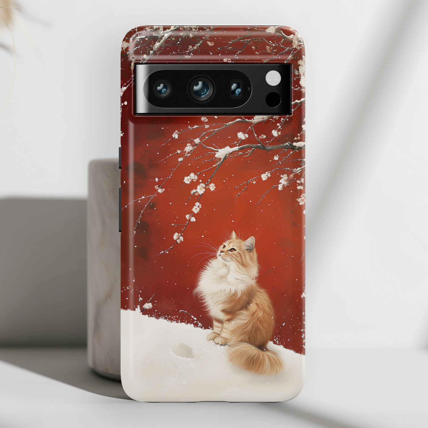 Elegant Persian Cat Design Google Pixel Phone Case