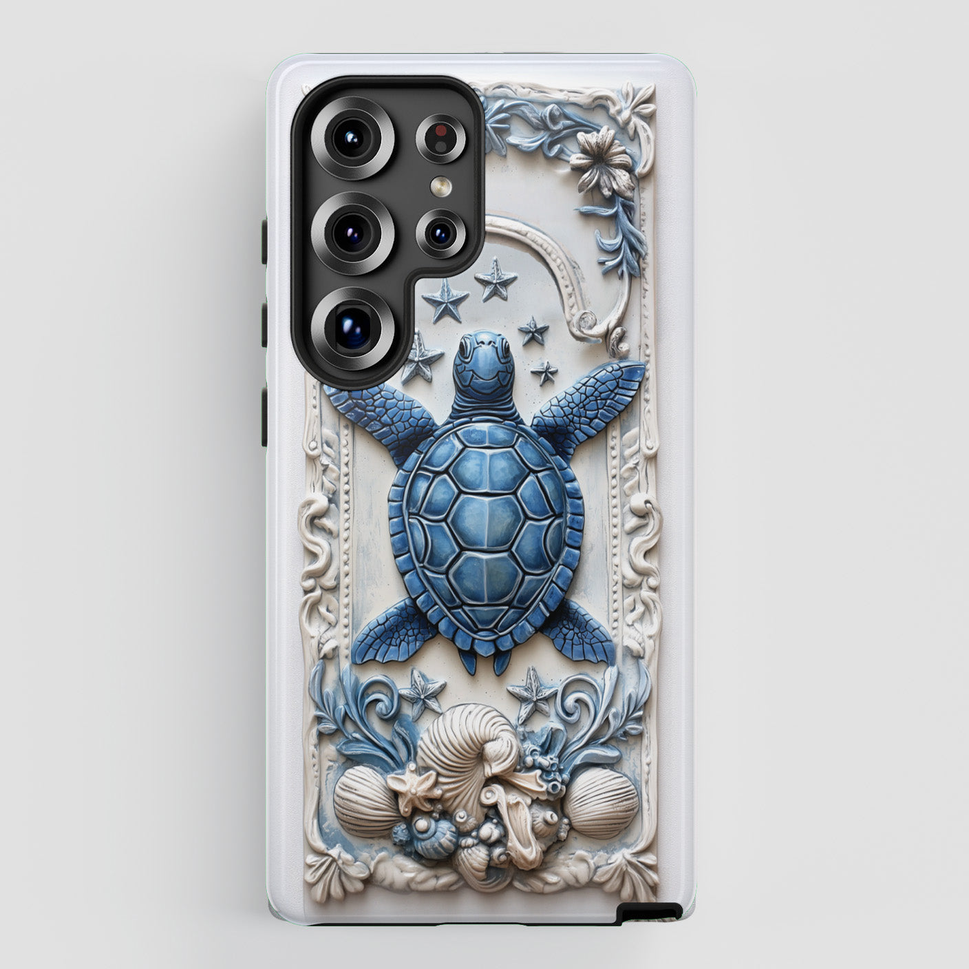 Elegant Turtle Sculpture Design Phone Case for Galaxy S series Phones