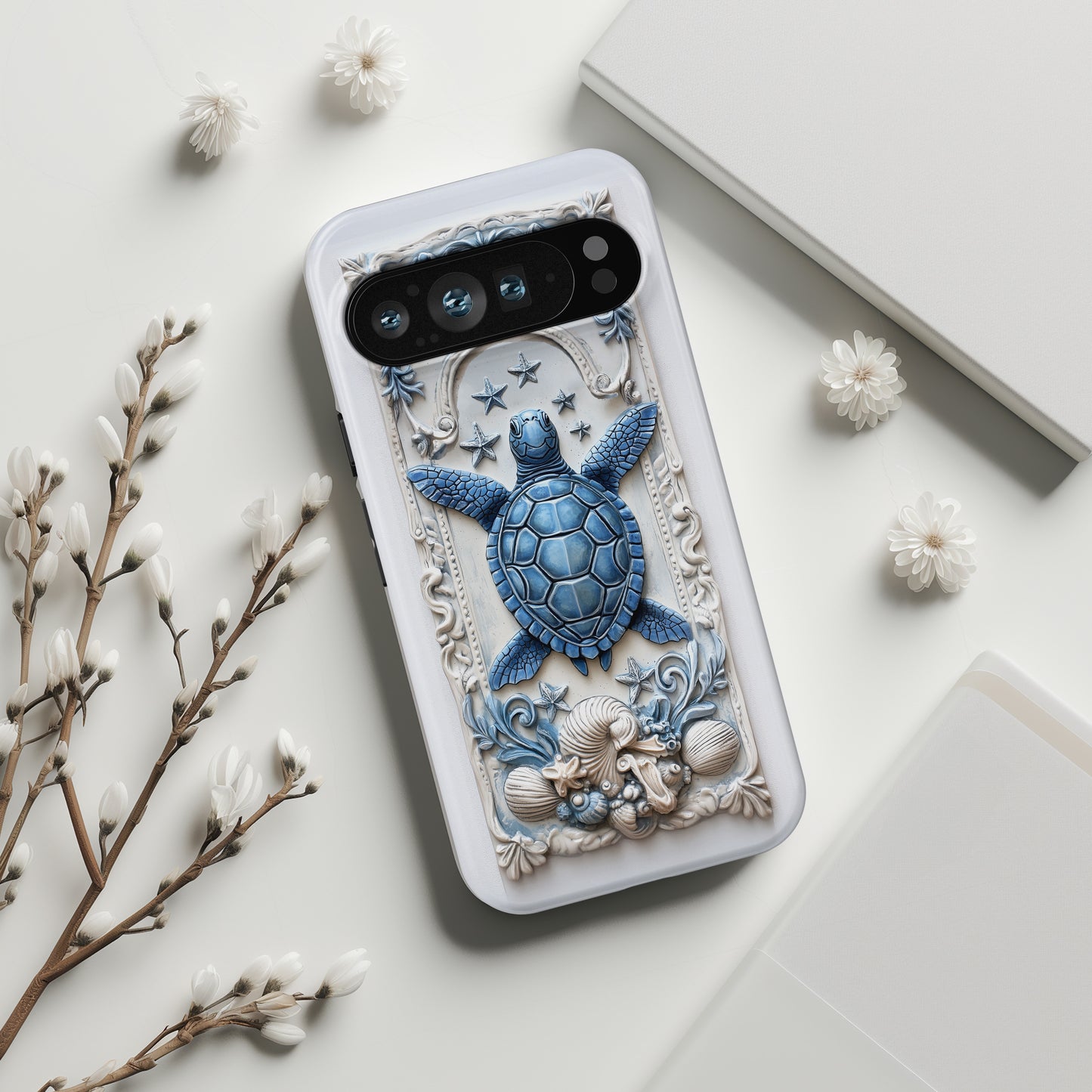Elegant Turtle Sculpture Design Phone Case for Google Pixel