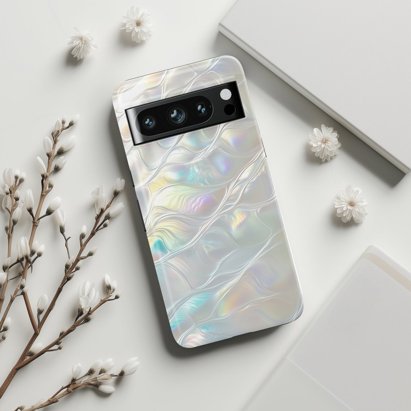 Ethereal Pearl Texture Print Design Google Pixel Phone Case