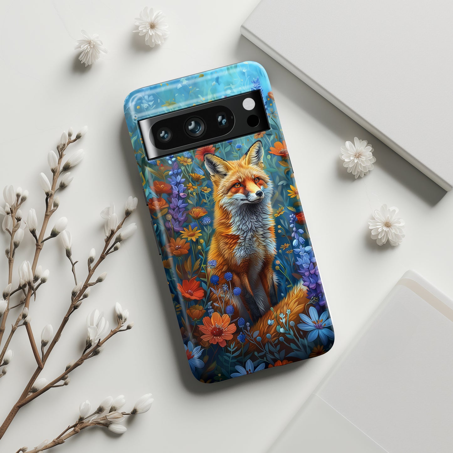 Fox in Enchanted Meadow Design Google Pixel Phone Case