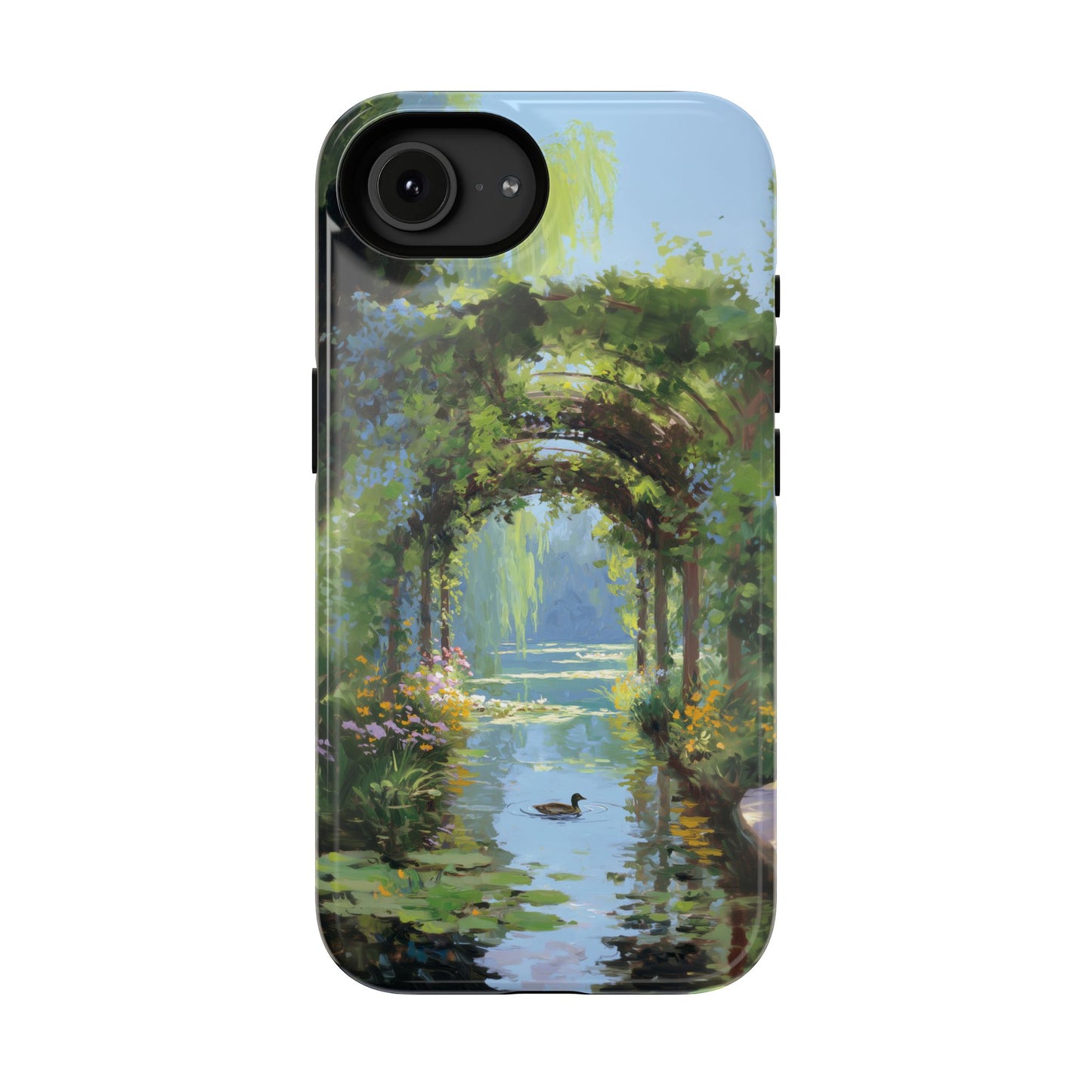 The Secret Archway – Impressionist Pond Design iPhone Case