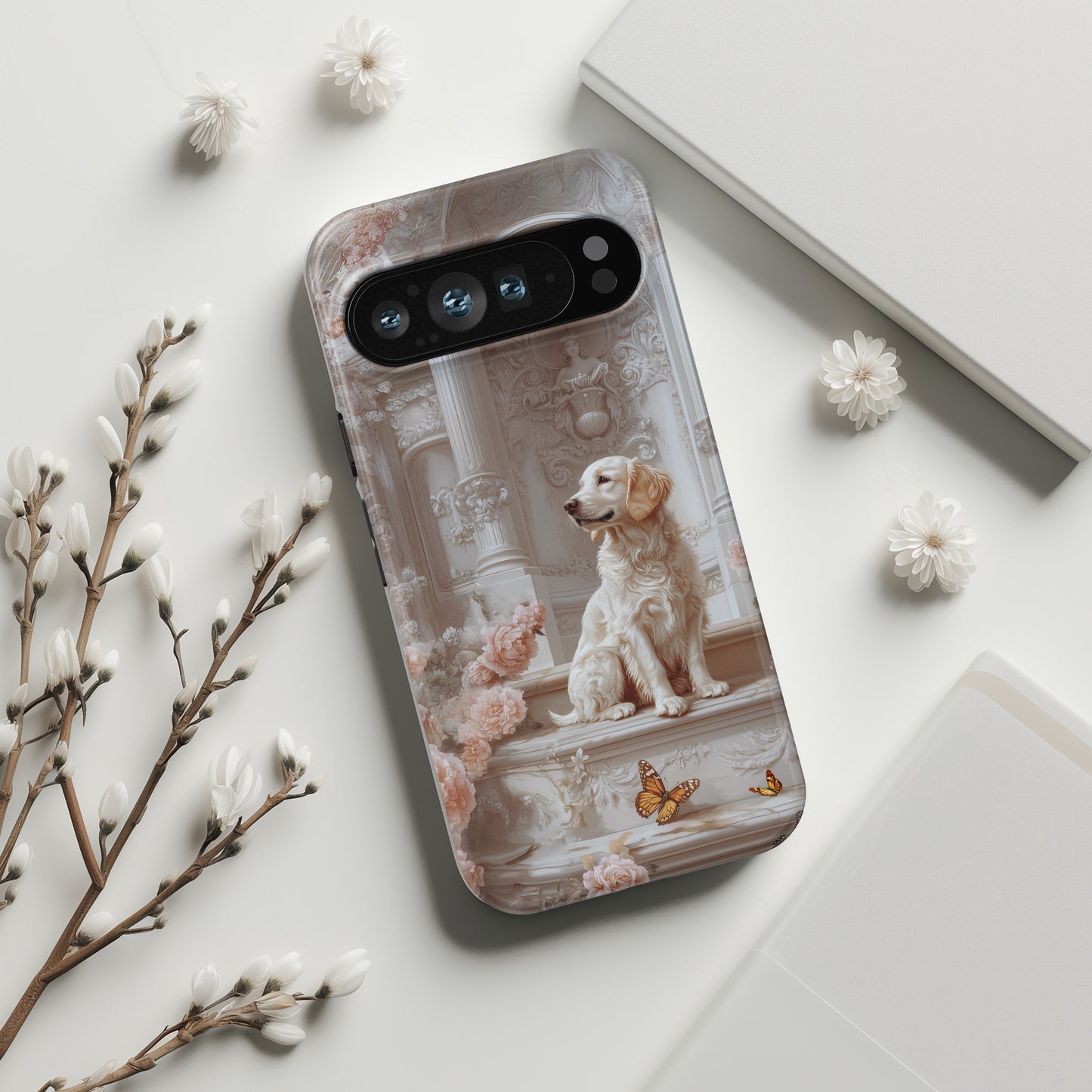 Golden Retriever French Toile Design Phone Case for Google Pixel