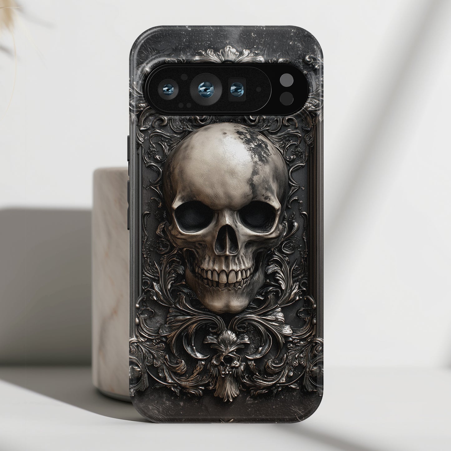 Gothic Skull Metalwork Design Phone Case for Google Pixel