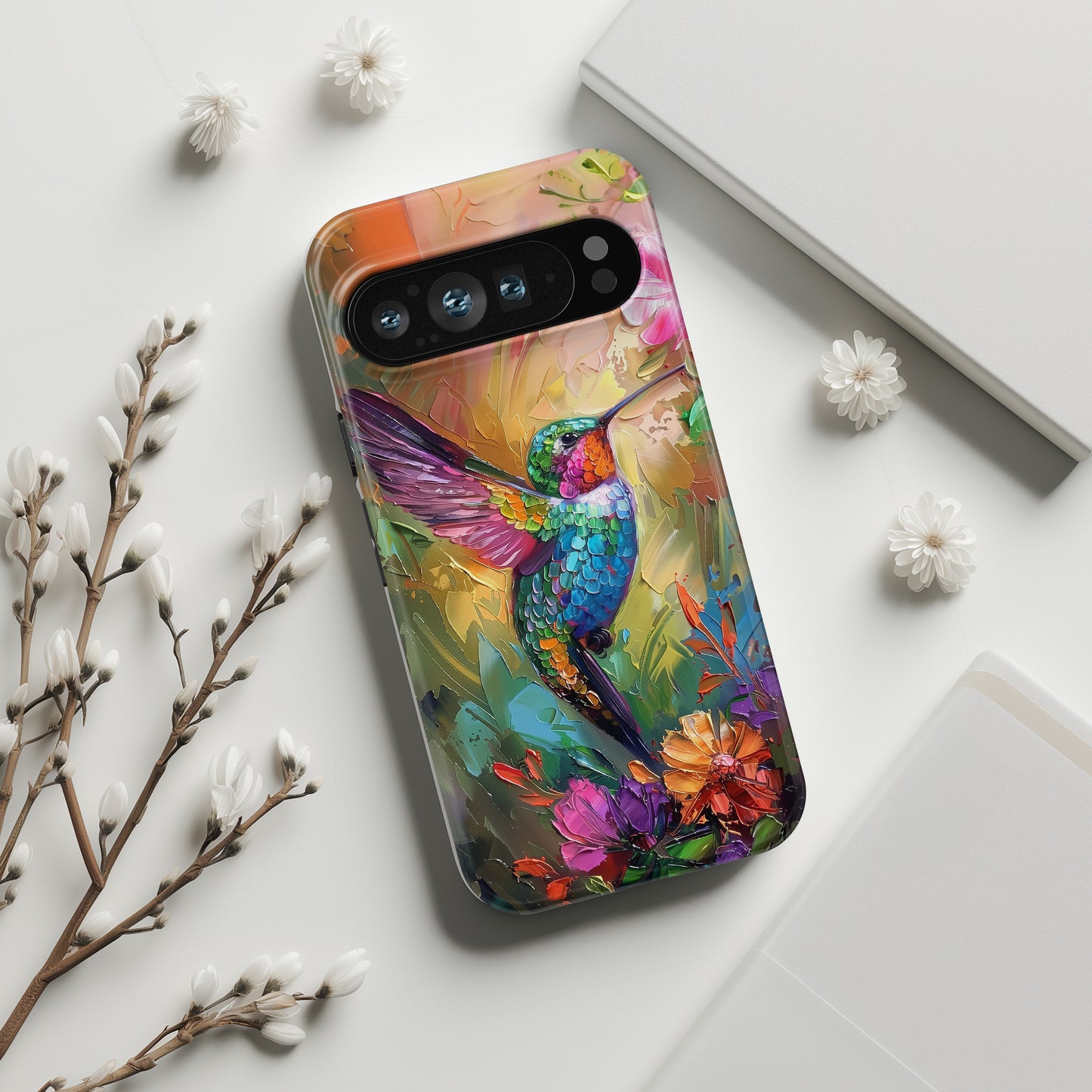 Hummingbird Oil Painting Design Phone Case for Google Pixel