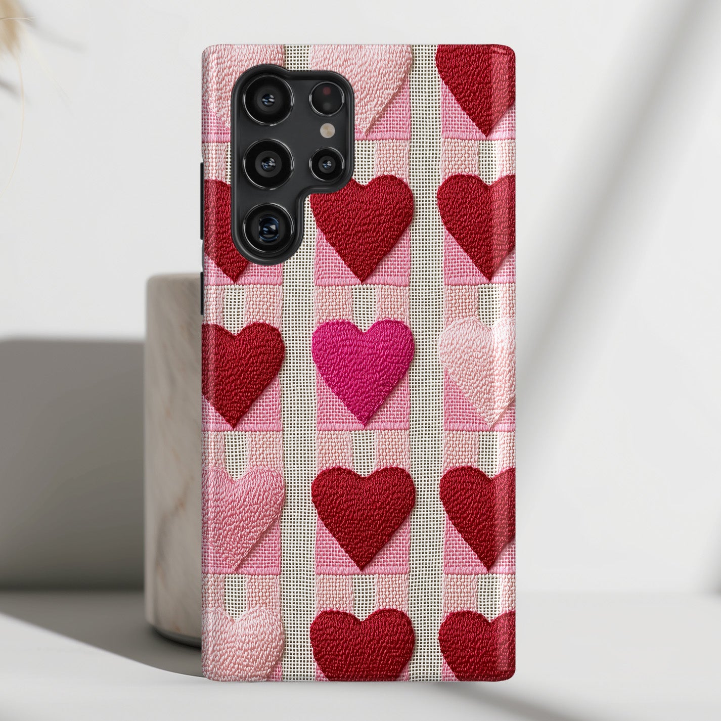 Knitted Heart Pattern Design Case for Galaxy S series Phones – SigCase