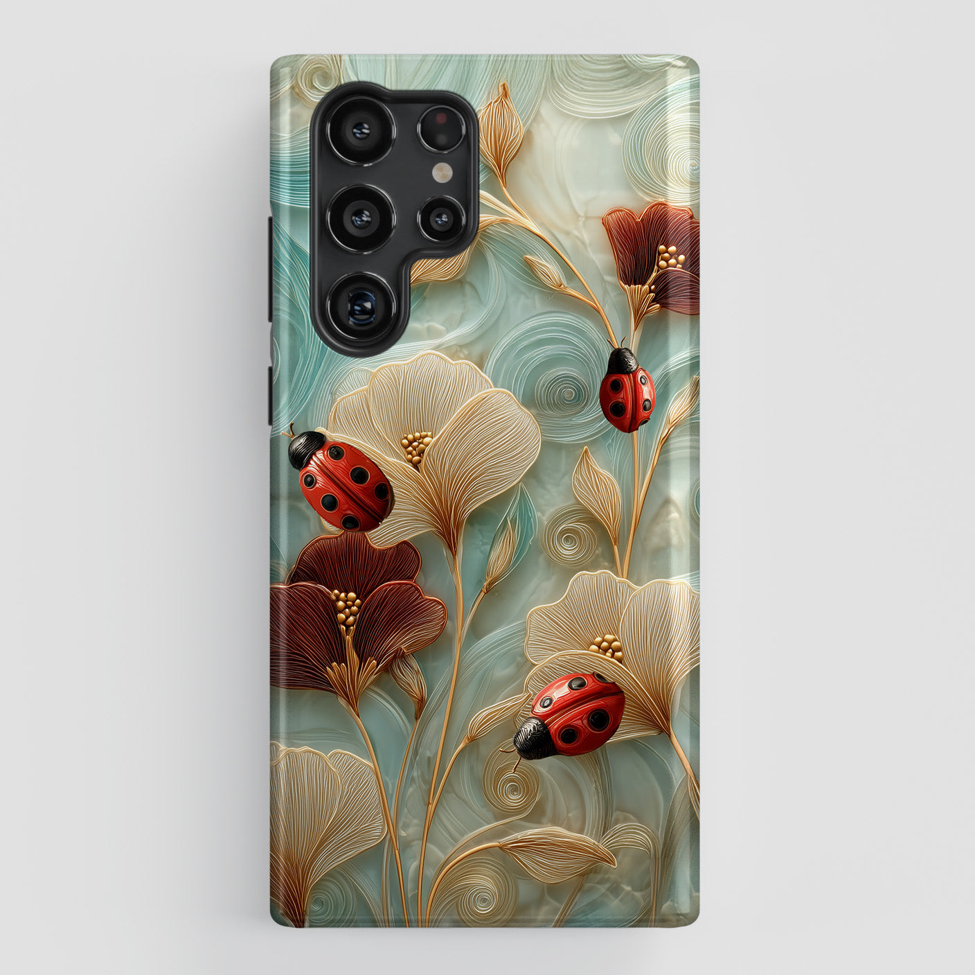 Ladybug Garden Design Phone Case for Galaxy S series Phones