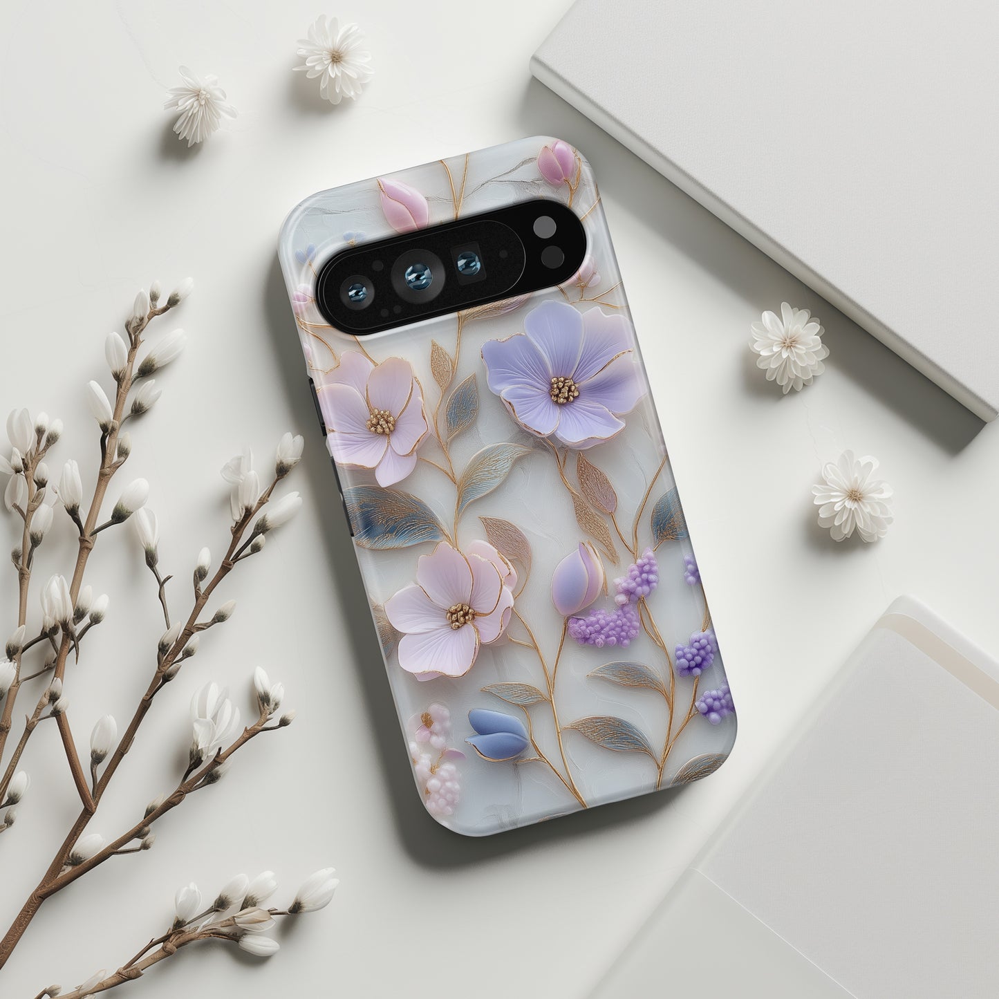 Lavender Floral Design Phone Case for Google Pixel