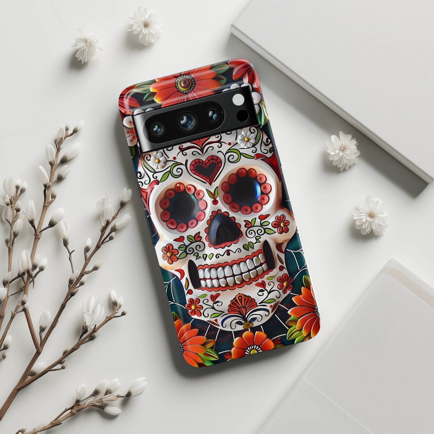Calaveritas Mexican Sugar Skull Design Google Pixel Phone Case
