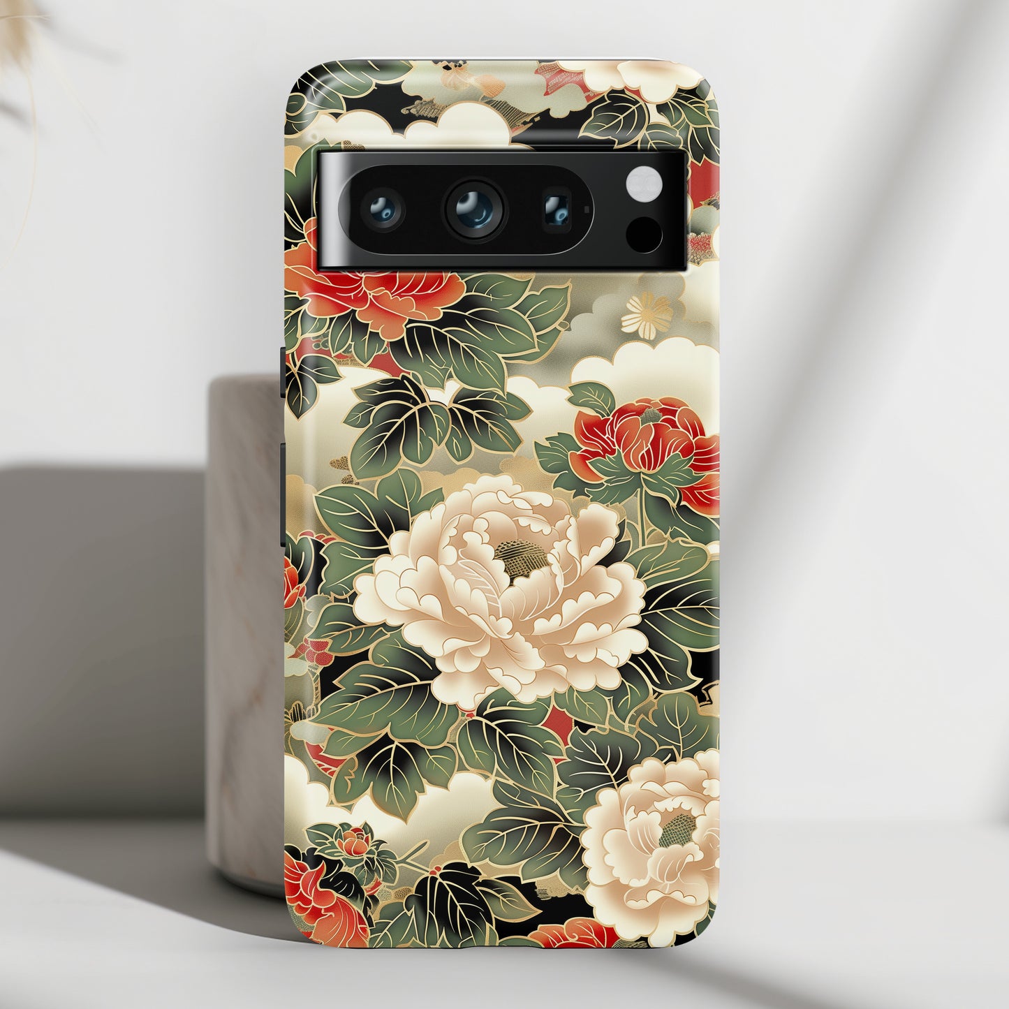 Peonies Japanese Art Floral Design Phone Case for Google Pixel