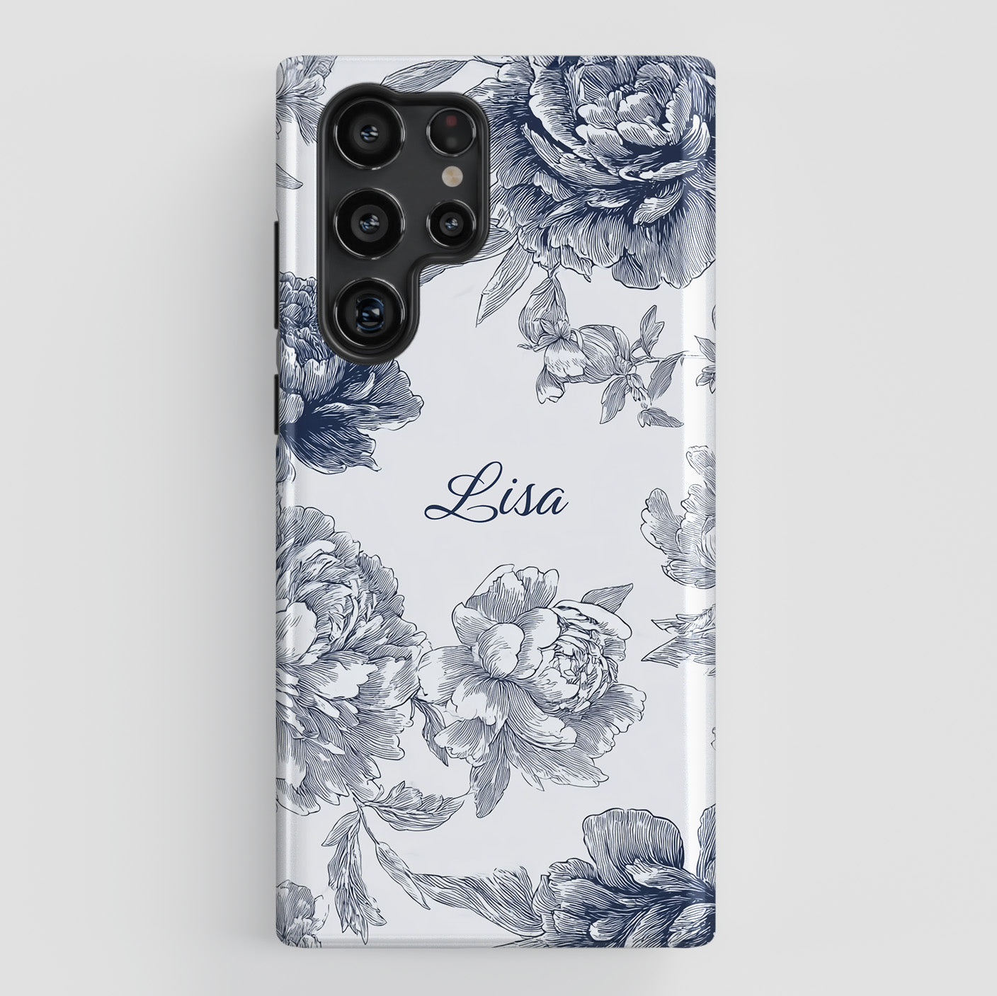 Personalisable Toile Floral Design Phone Case for Galaxy S series Phones