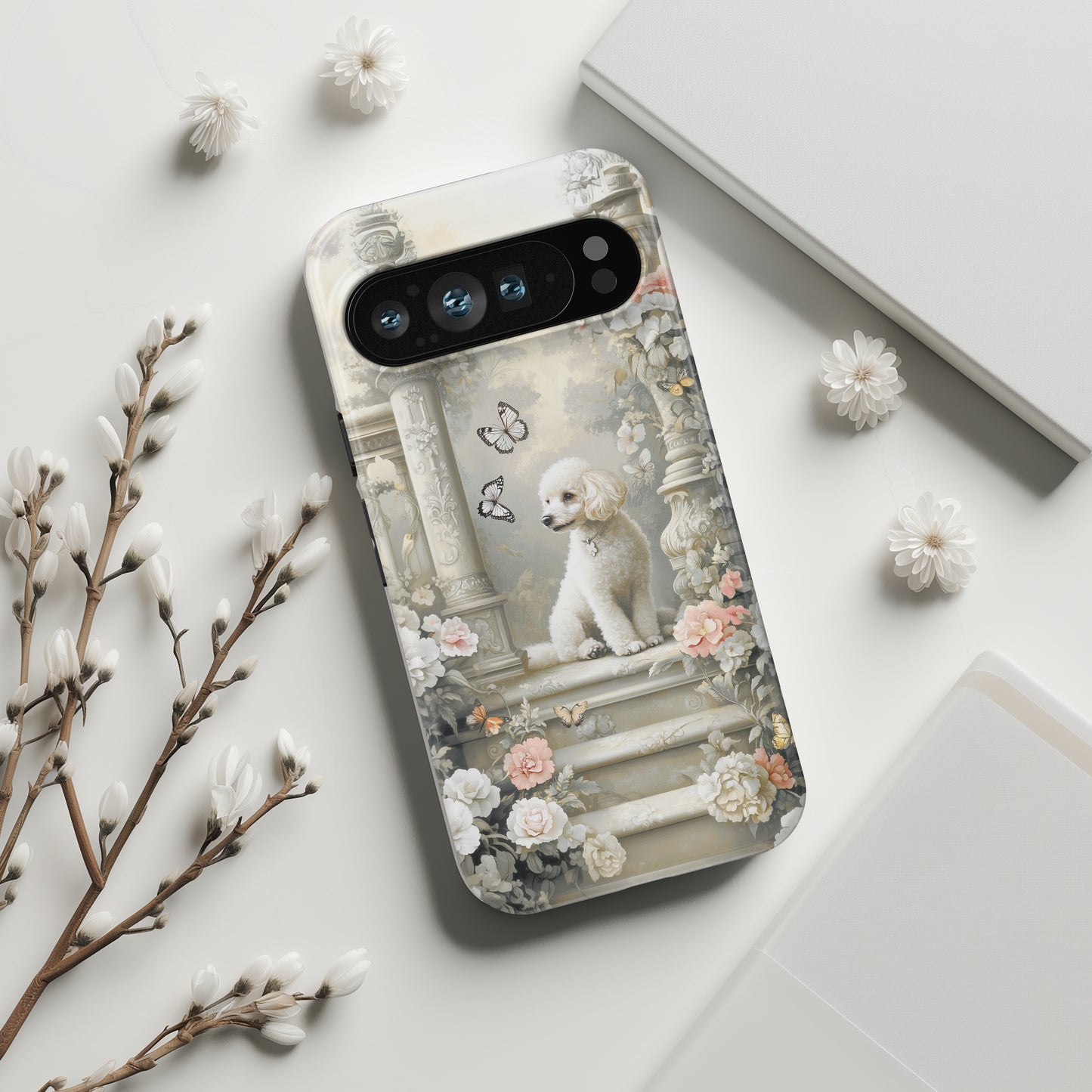 Poodle French Toile Design Phone Case for Google Pixel
