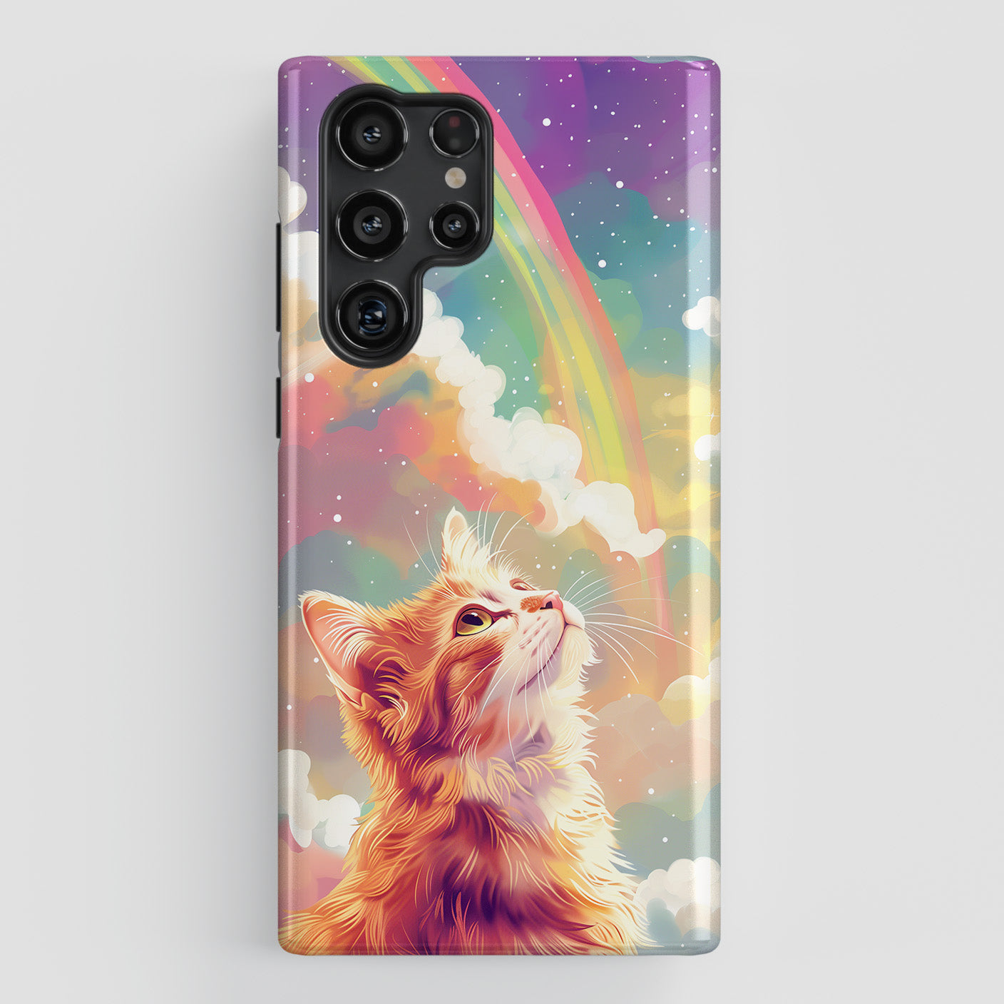Rainbow Cat Design Case for Galaxy S series Phones