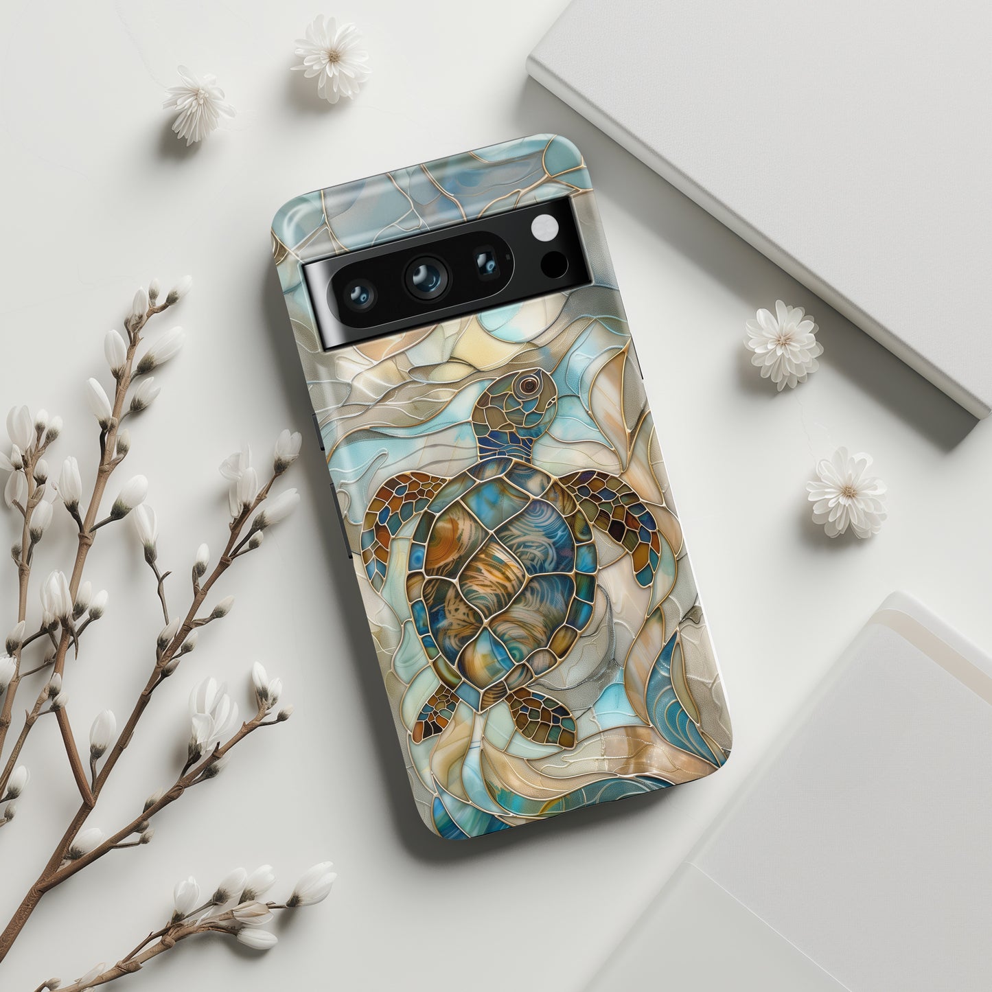 Turtle Stained Glass Design 2 Google Pixel Phone Case