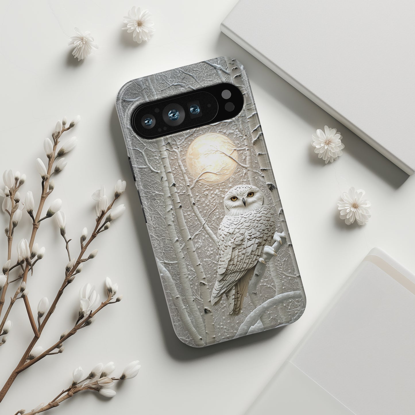 Snowy Owl Design Phone Case for Google Pixel