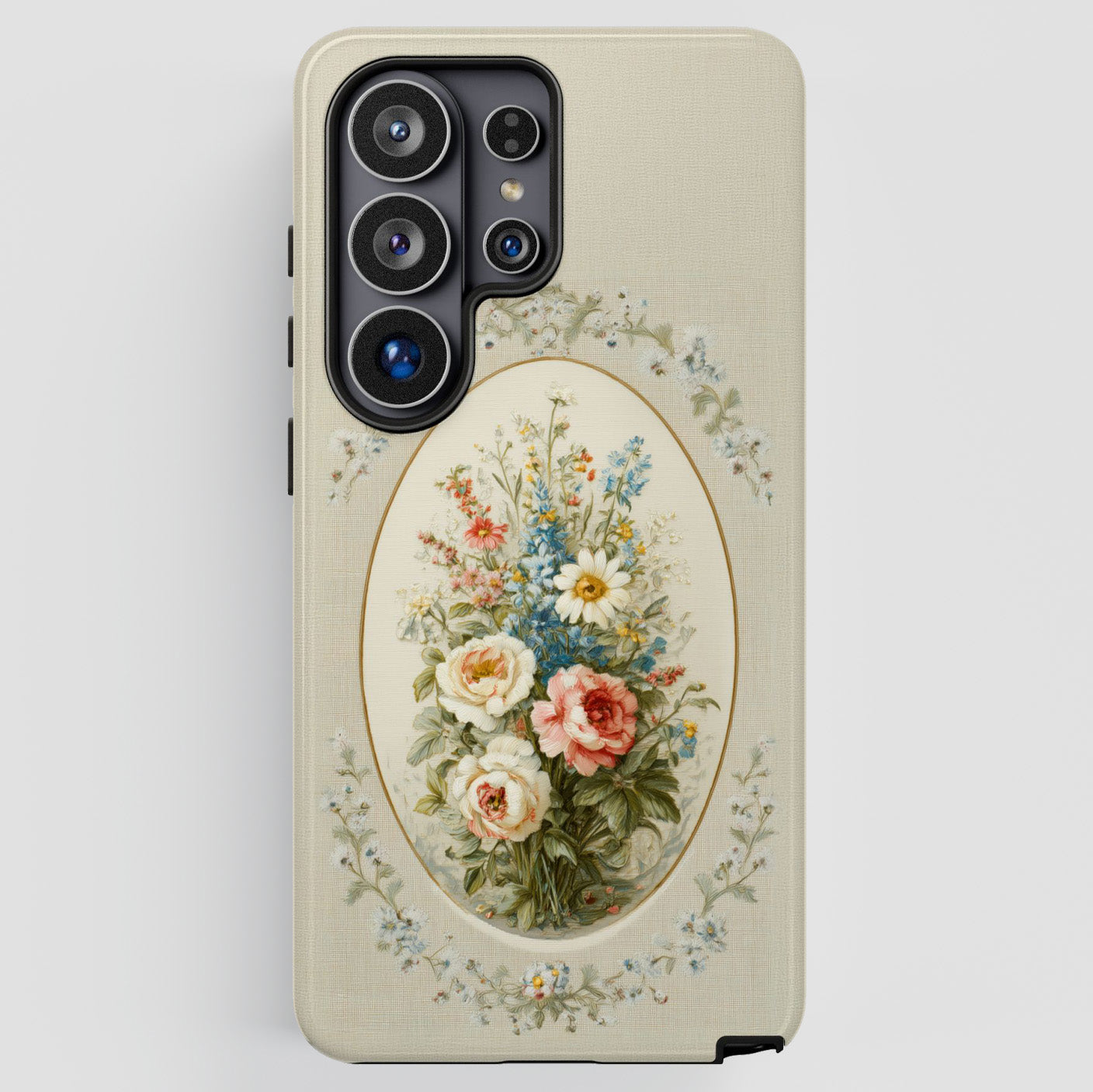 The Classic Rose Cameo – Vintage Floral Design Phone Case for Galaxy S series Phones