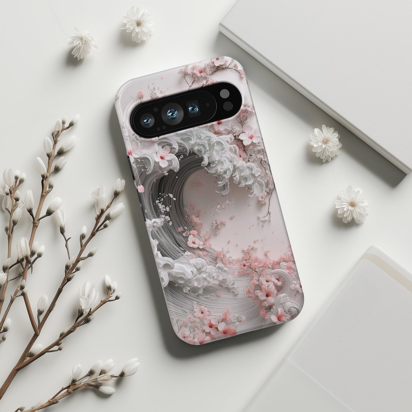 The Great Sakura Wave Design Phone Case for Google Pixel