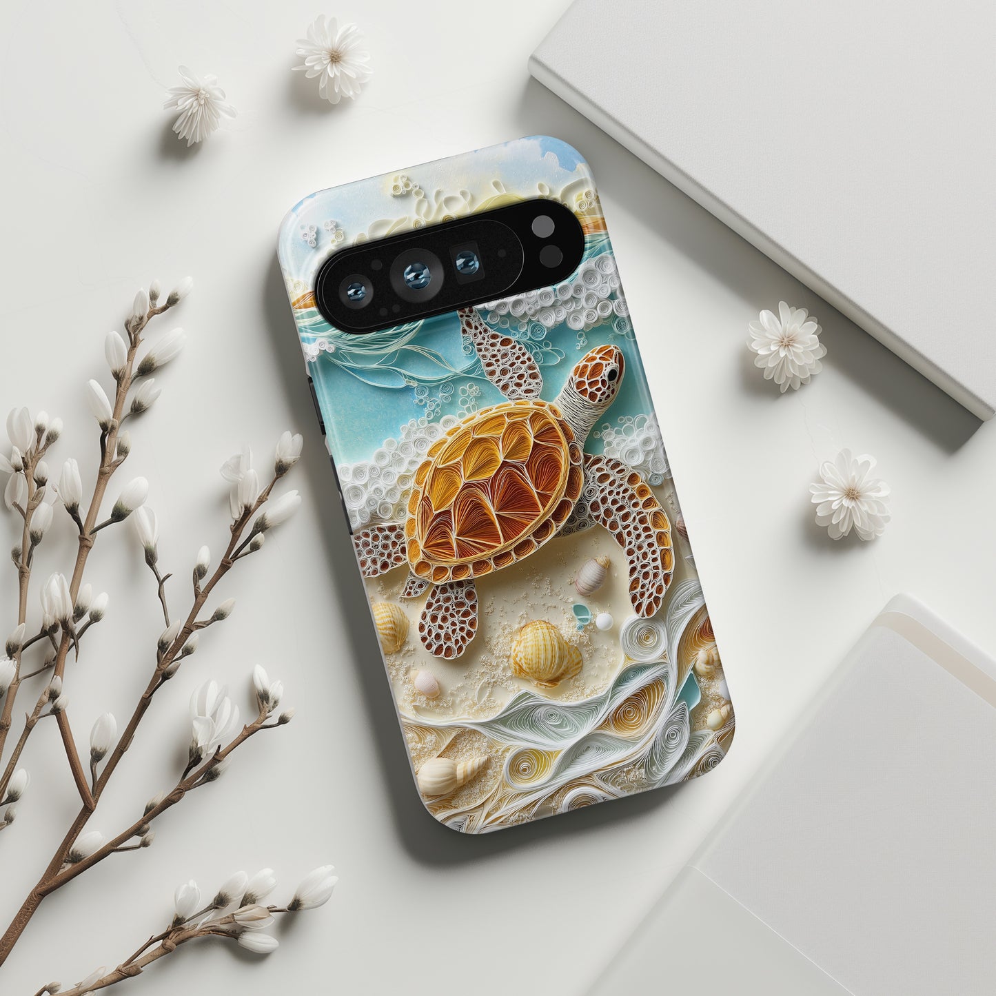 Turtle on the Beach Design Phone Case for Google Pixel