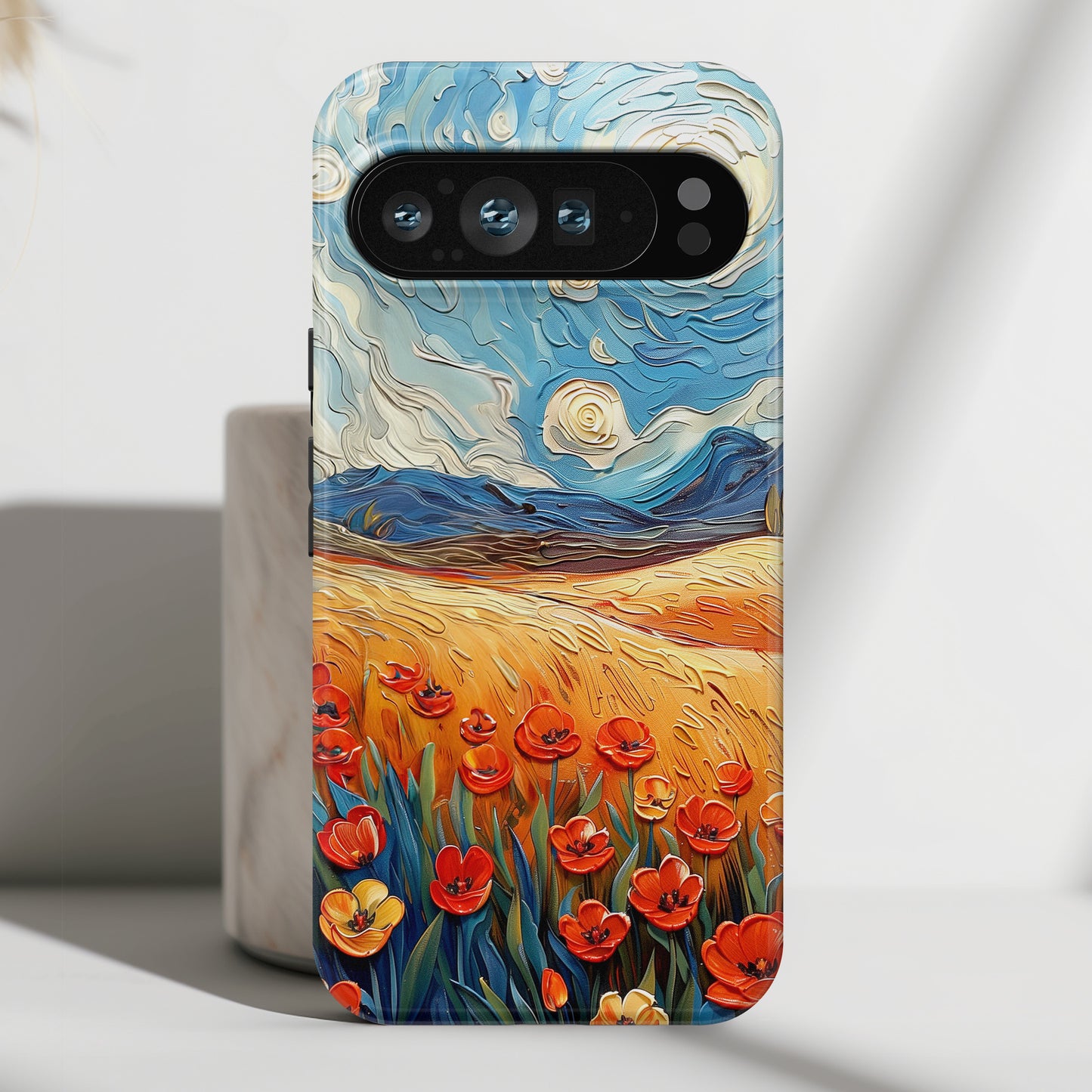 Van Gogh Style Tulip Bloom Oil Painting Design Phone Case for Google Pixel