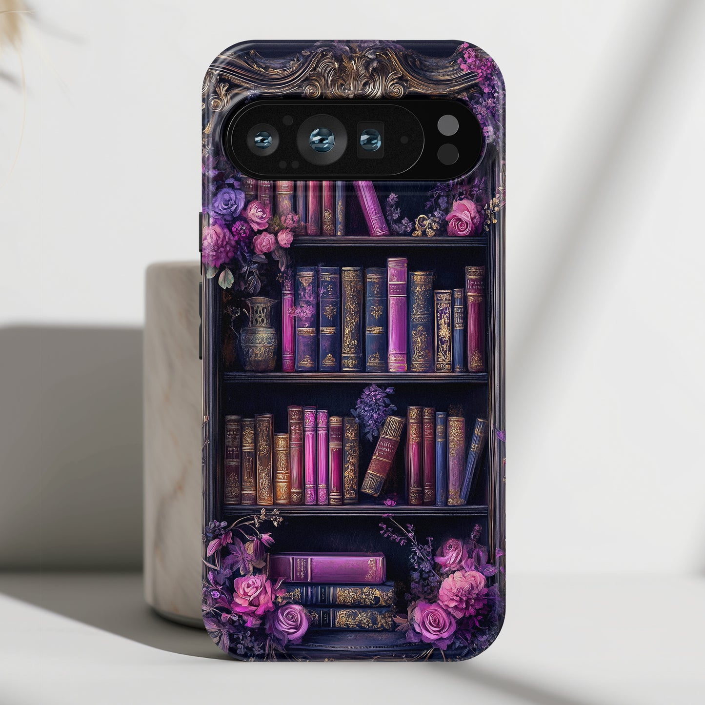 Victorian Gothic Style Bookshelf Design 2 Phone Case for Google Pixel