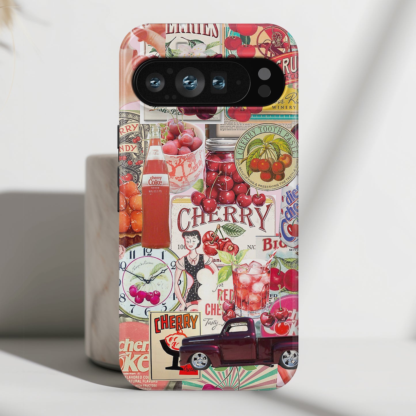 Cherry Vintage Collage Design Phone Case for Google Pixel